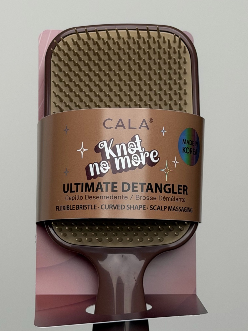 CALA Knot No More Ultimate Detangler Paddle Brush - Brown